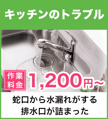 キッチン(台所)の蛇口の水漏れ修理